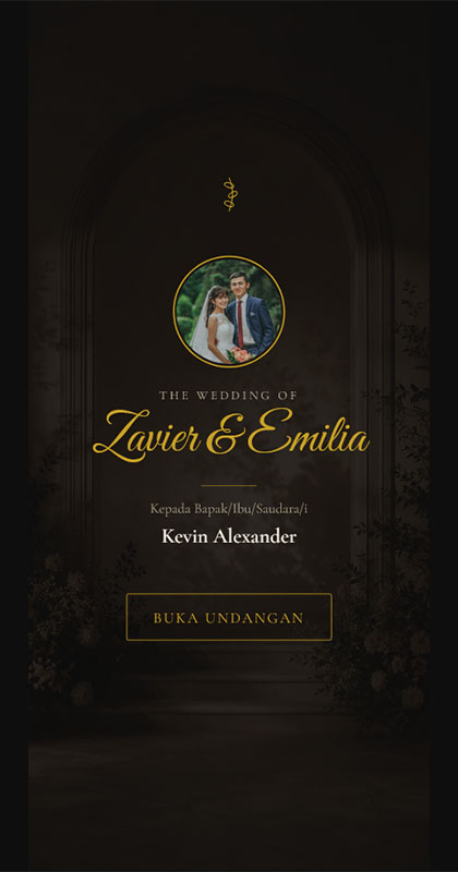 Contoh tampilan undangan digital Ze Invitation 2