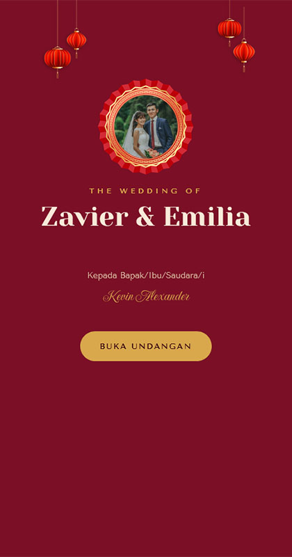 Contoh tampilan undangan digital Ze Invitation 5